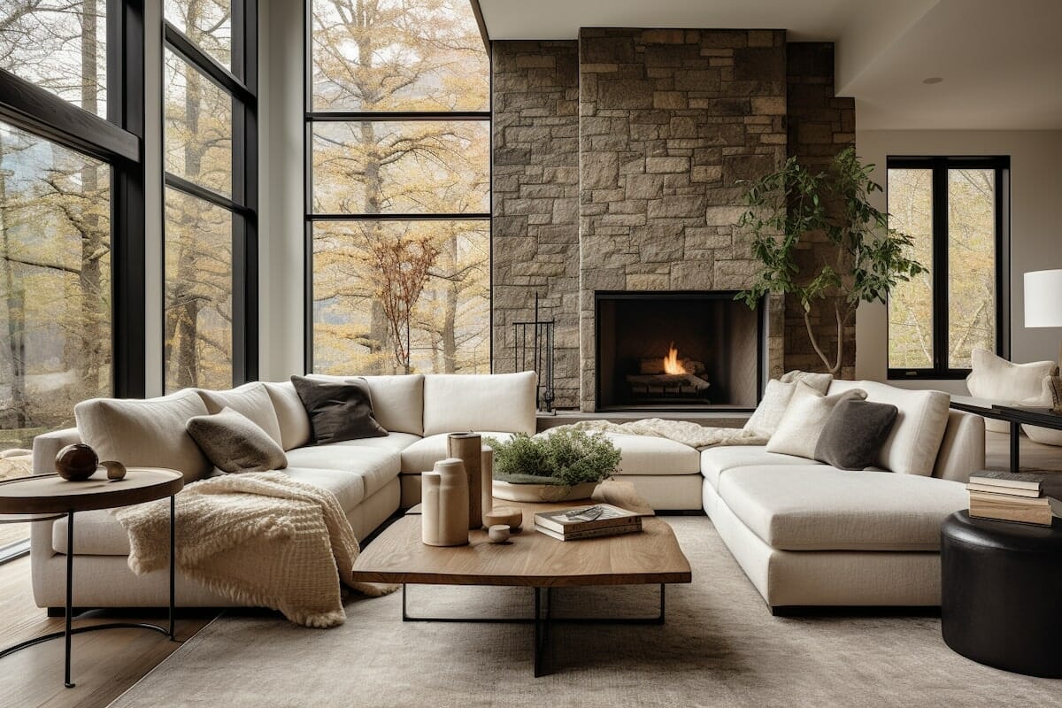 cozy earthy living room