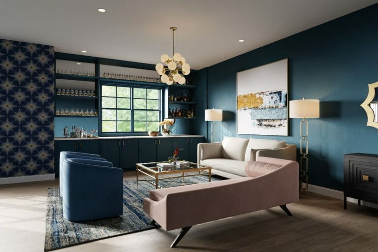 Lighting Trends 2024 Illuminate Your Space With The Year S Brightest   Lighting Trends 2024 With A Distinctive Aesthetic In A Living Room By Decorilla Designer Jessica S 768x512 