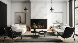 Lighting Trends 2024 Illuminate Your Space With The Year S Brightest   Lighting Trends 2024 In A Black And White Living Room 300x168 