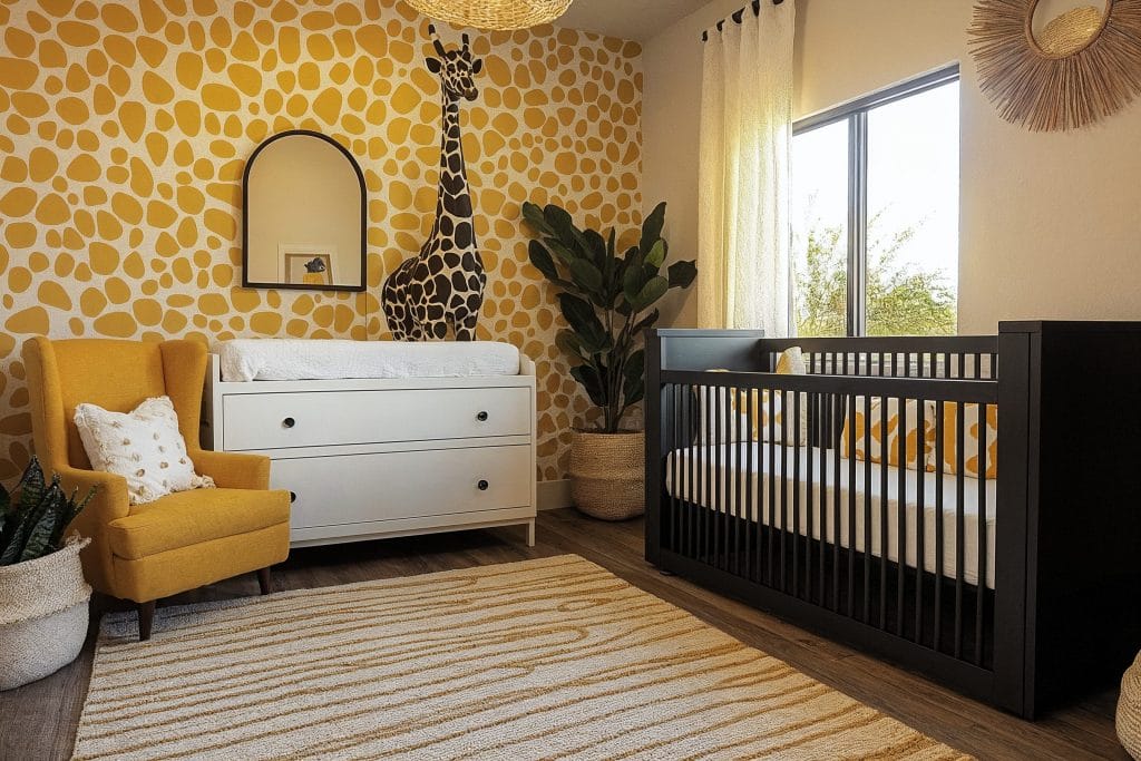 Lively safari-themed nursery design by Decorilla