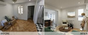 Before & After: Eclectic Cozy Parisian Interior Design - Decorilla ...