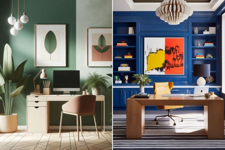 Home Office Trends 2024 The Ultimate Work From Home Hub Decorilla   Colorful Home Office Design Trends 2024 768x512 