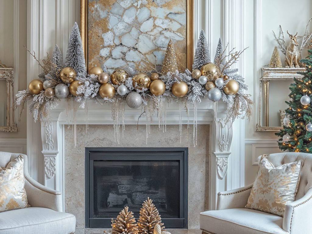 New years eve decoration ideas for a fireplace by Decorilla