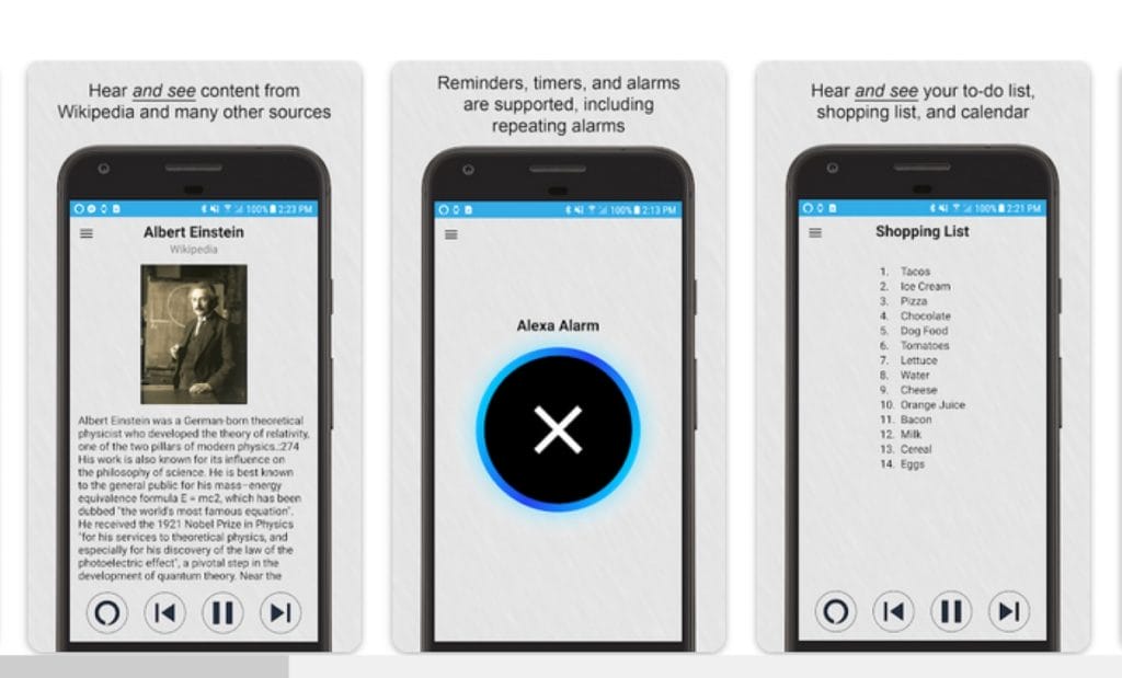 Alexa AI assistant app, image credit Google Play