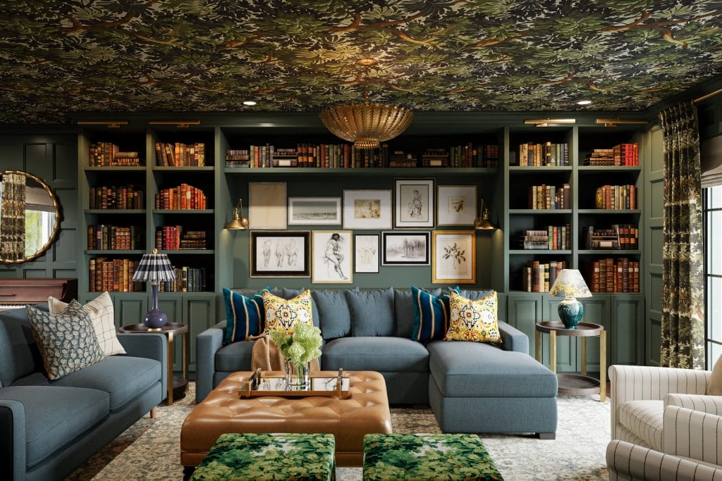 Eclectic maximalist living room design by Decorilla