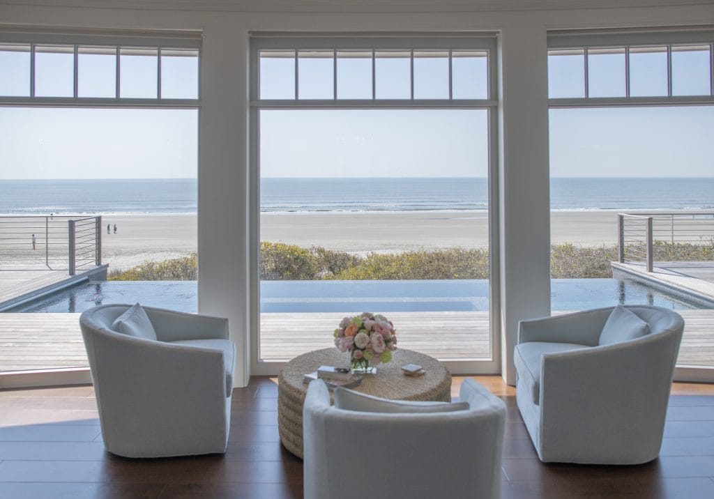 Beachfront seating by top Decorilla interior designer from Houston, Lauren LaRowe