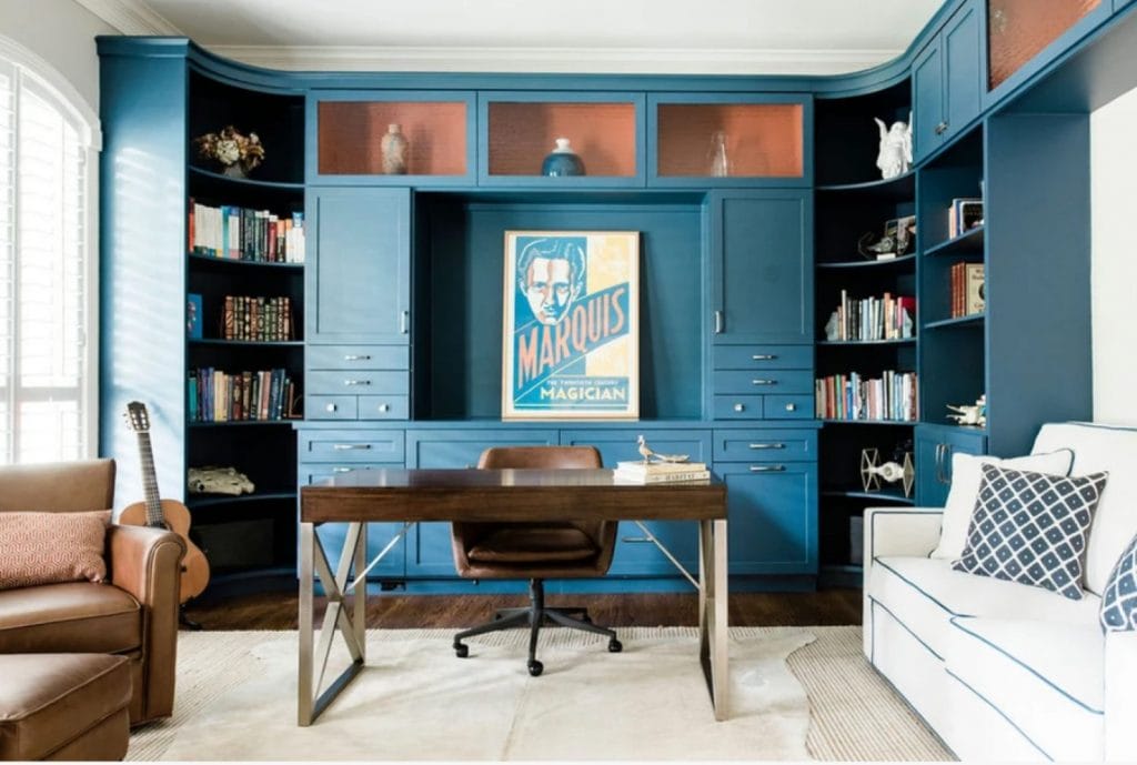 Home office by top Houston interior designer Nancy Lane