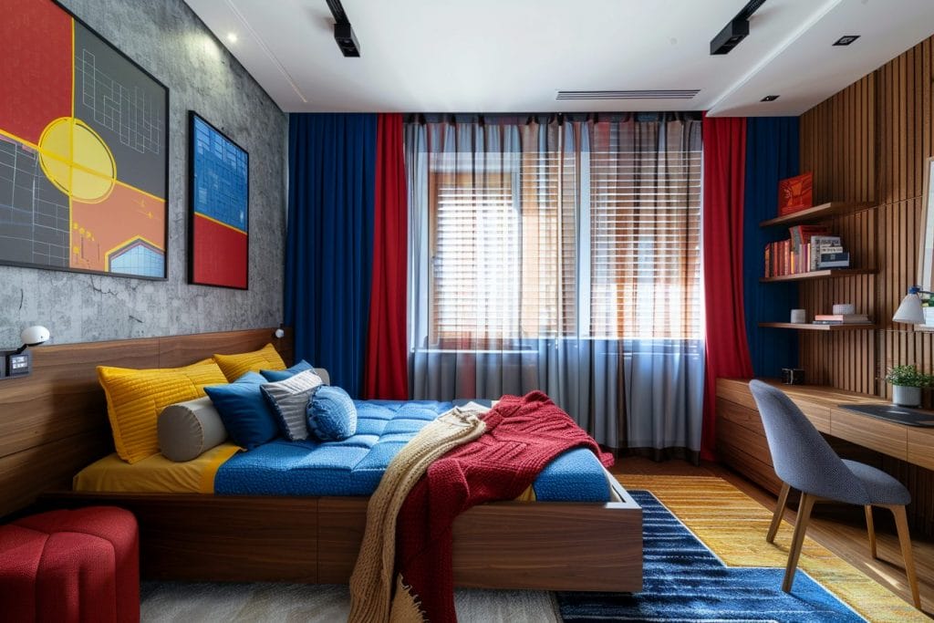 How to choose curtain color for a teen bedroom by Decorilla