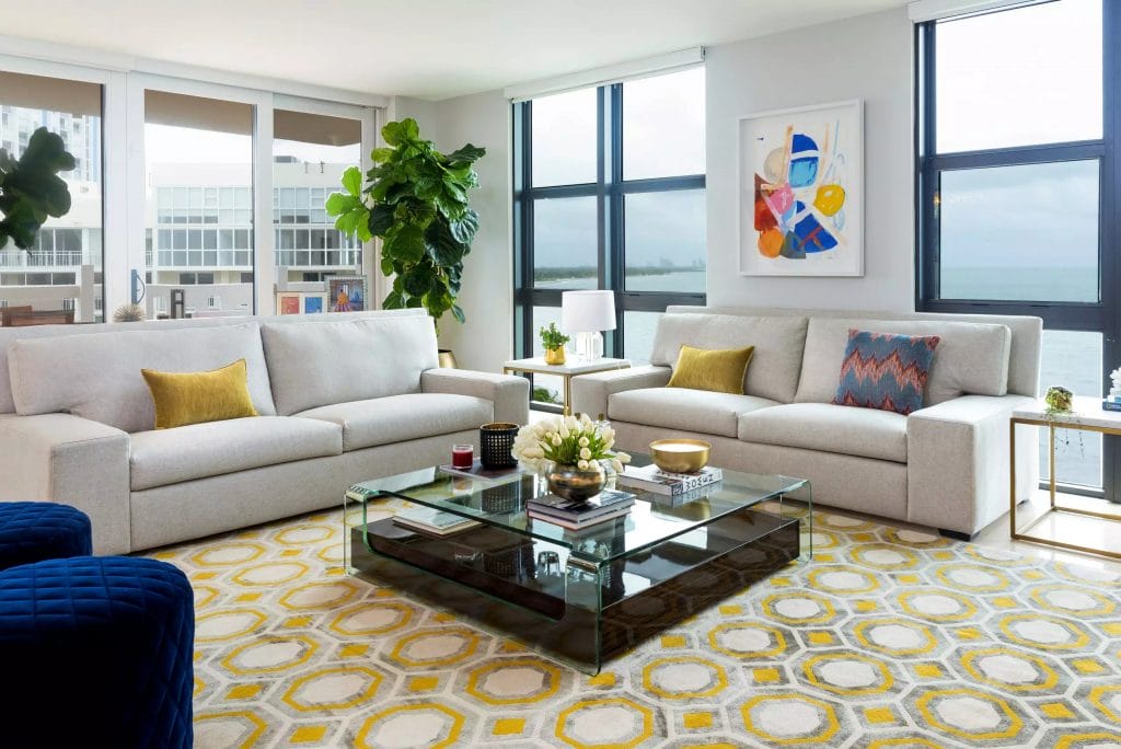Key Biscayne living room by top Miami interior designer Margaret van Puffelen
