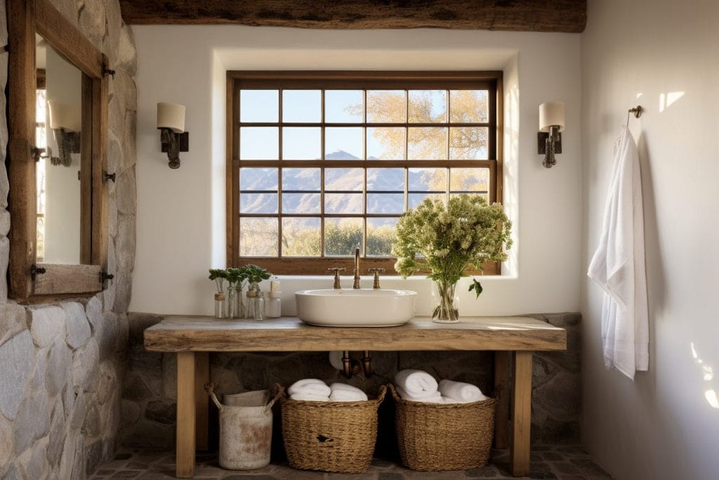 Serene cottagecore bathroom by Decorilla