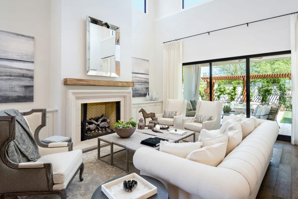 Stylish white furniture living room ideas by Decorilla