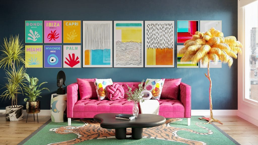 Dopamine decorating a living room by Decorilla