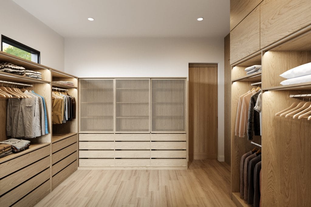 Functional master closet layout maximizing storage space by Decorilla