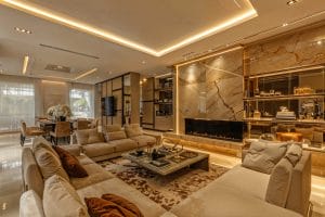 Glam townhouse interior design before and after by Decorilla