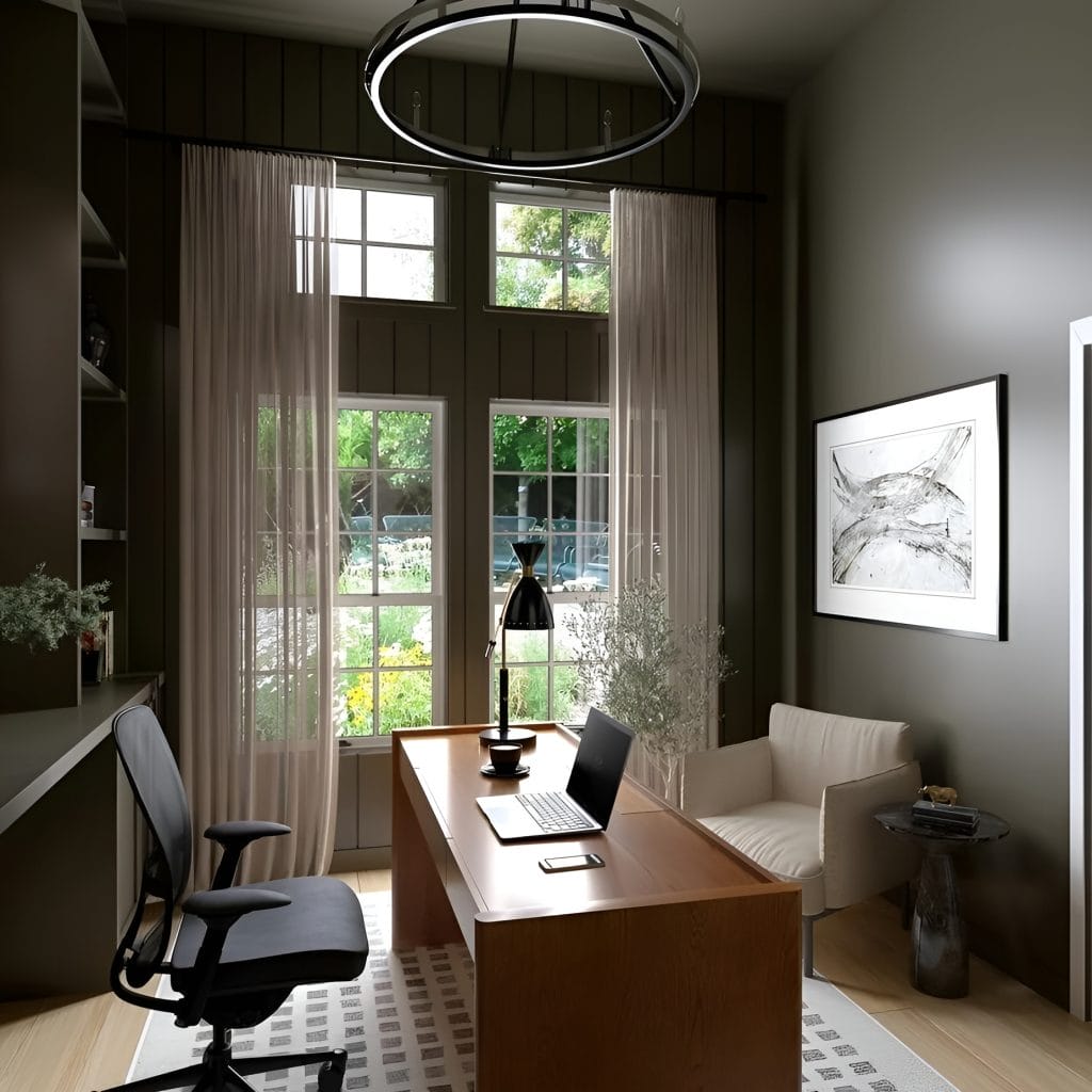Modern home office interior design by Decorilla