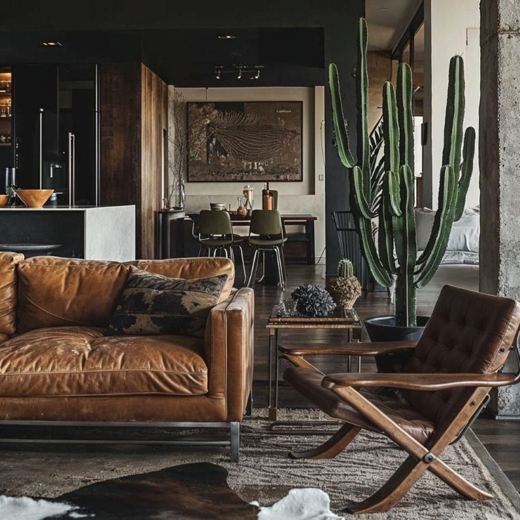 Rustic eclectic living room by Decorilla's top Houston interior designers