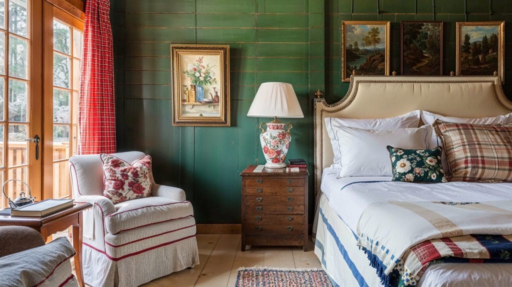 Vintage bedroom decor inspiration by Decorilla
