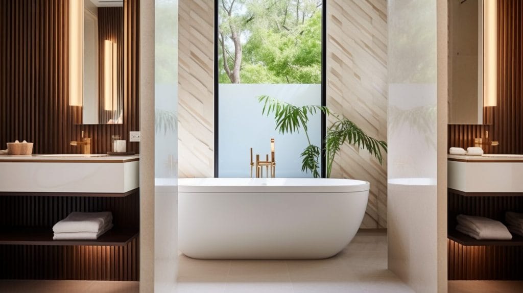Zen elegant bathroom decor ideas by DECORILLA
