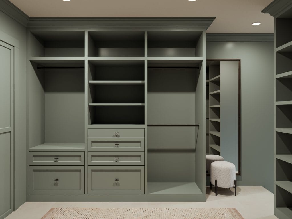 French cottage style walk-in closet design by Decorilla