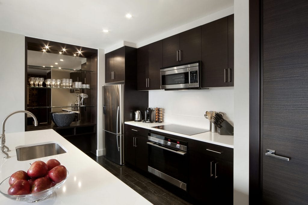 Smart appliance placement in a small kitchen by Decorilla designer Joseph G.