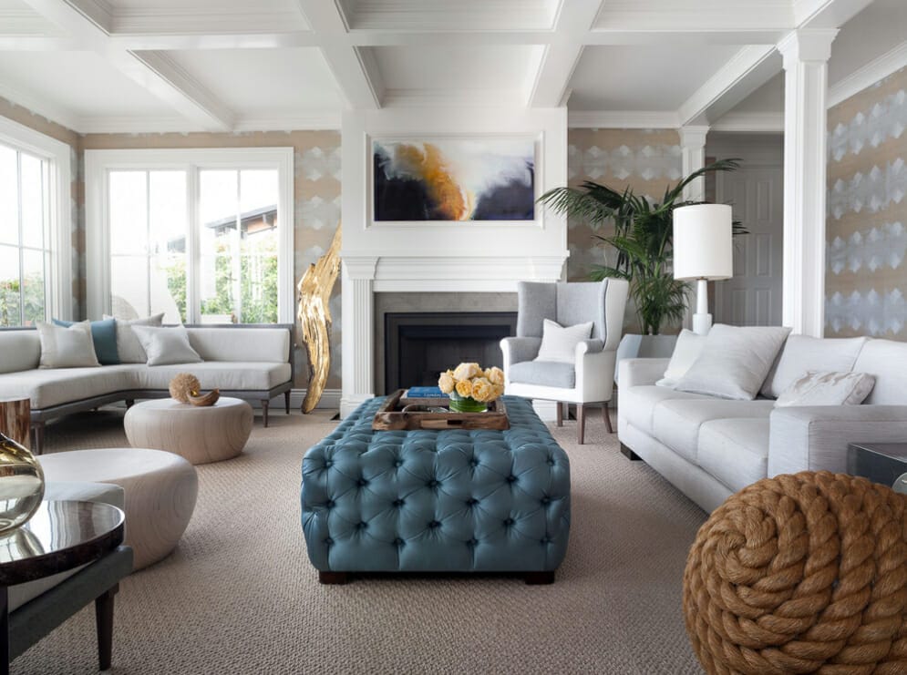 Timeless living room design and color scheme by Decorilla