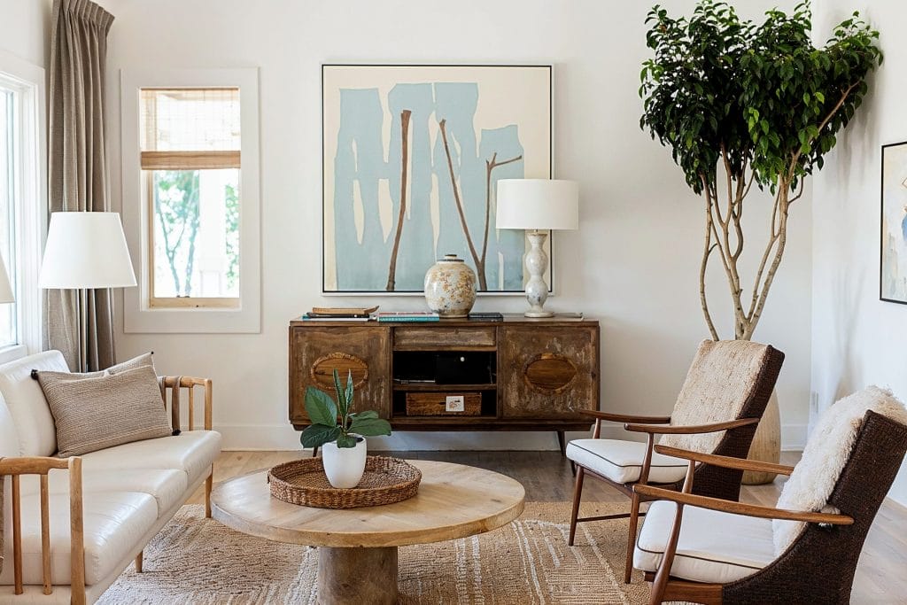 Vintage modern living room with an organic feel