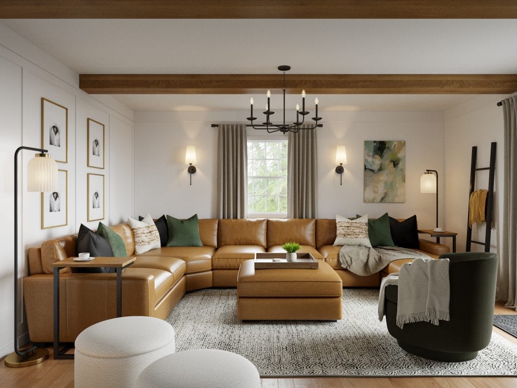 A well-curated living room with a seamless blend of old and new by Decorilla