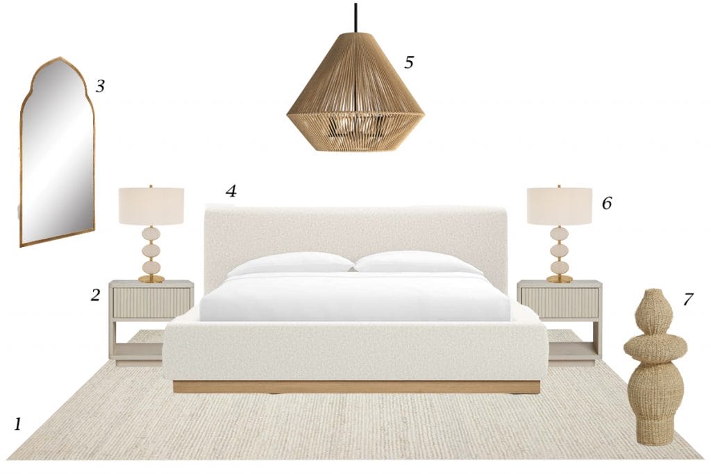 Top picks for modern neutral bedroom by Decorilla