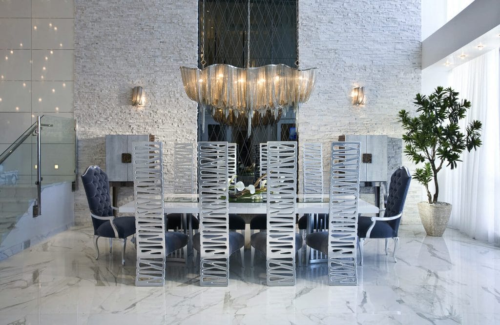 Ultra modern dining room by Decorilla designer, Renata P. 