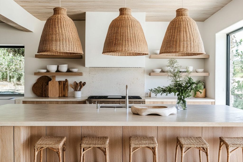 natural kitchen pendant trends by Decorilla