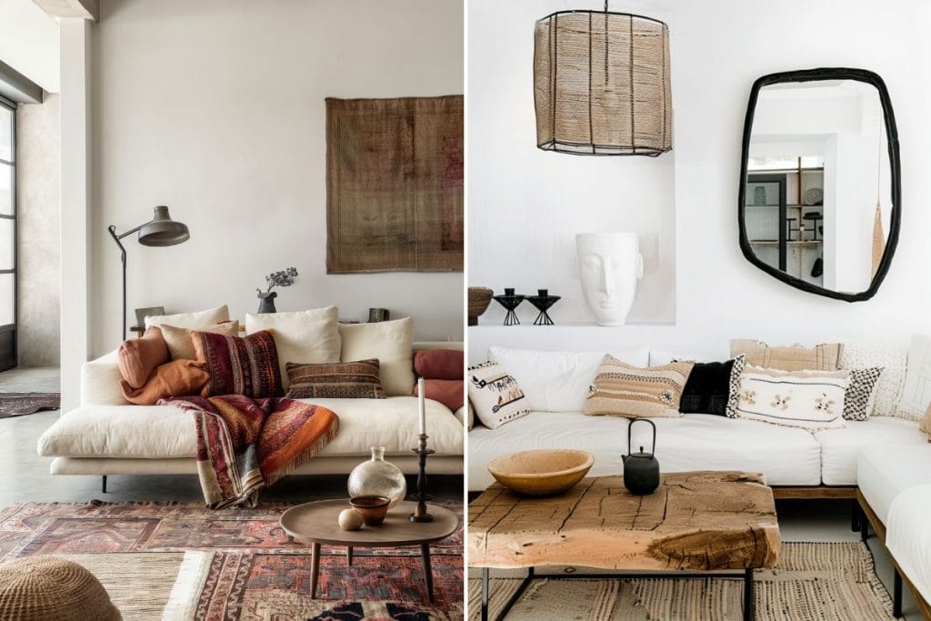 Boho modern furniture trends by Decorilla