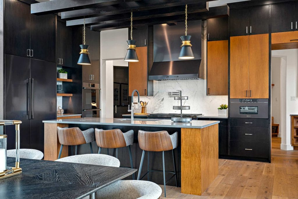 Modern black kitchen ideas by DECORILLA designer, Candis G.