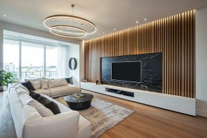 Modern minimalist living room design by Decorilla