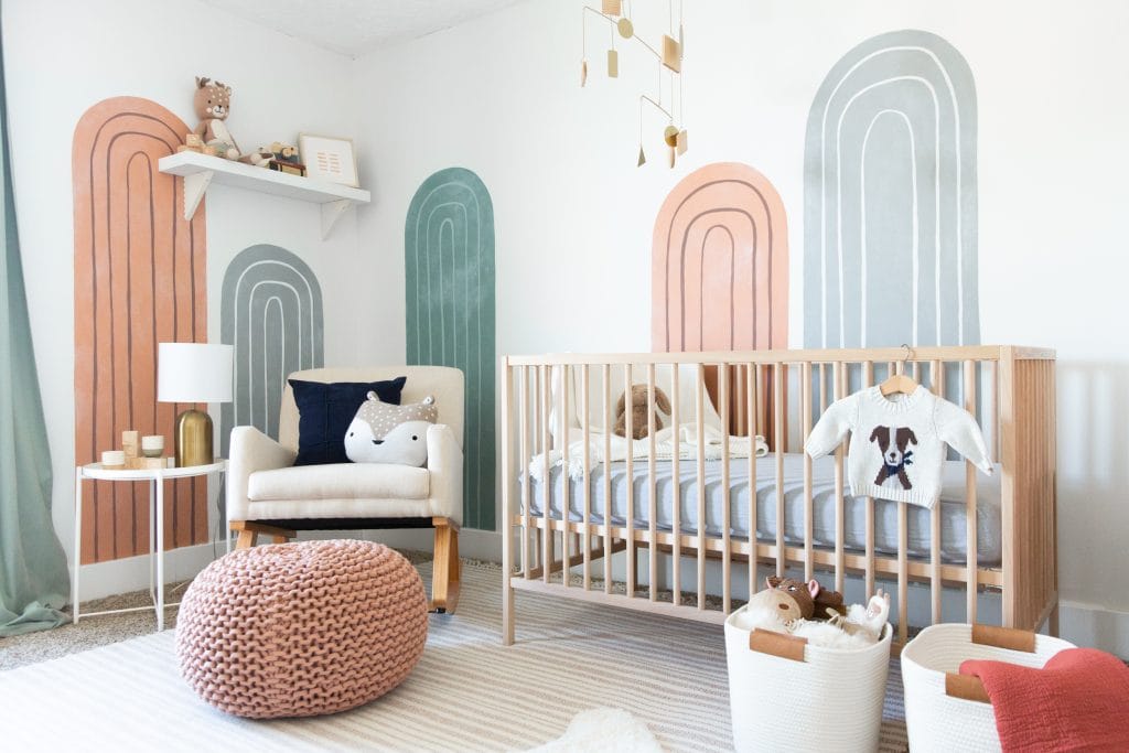 Boho nursery design by Decorilla designer, Jamie C.