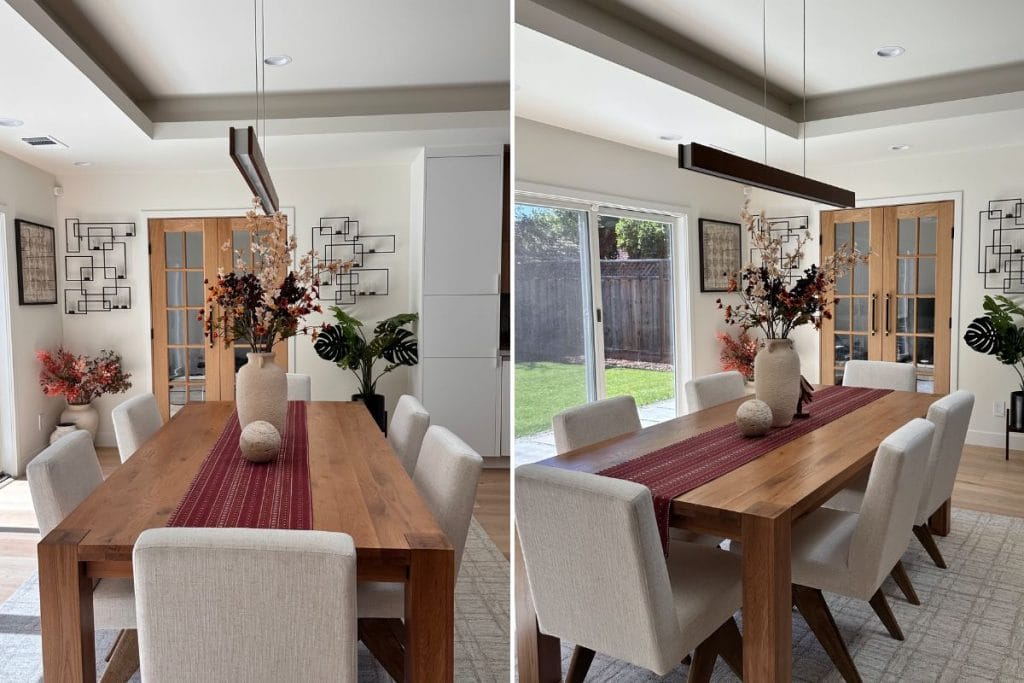 Contemporary dining room design by Decorilla 