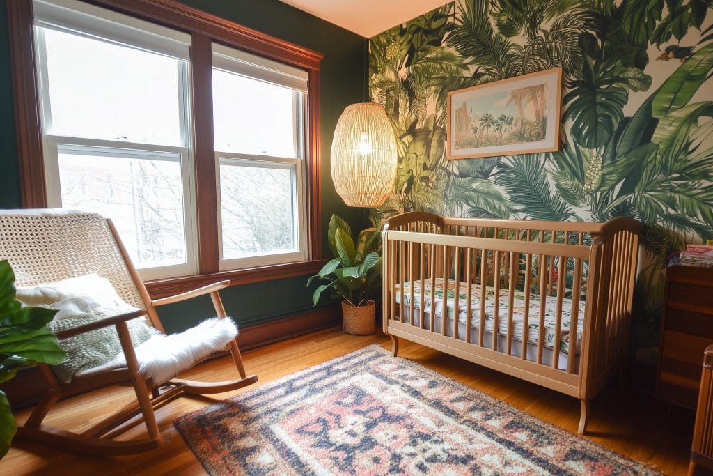 Jungle themed nursery by Decorilla