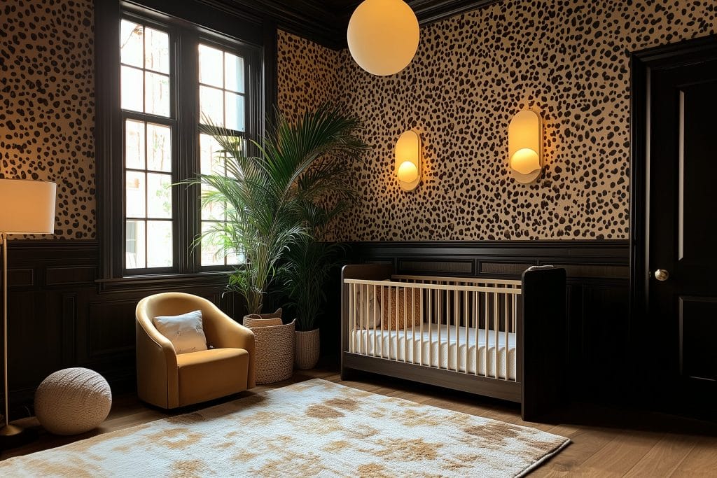 Luxe safari nursery theme by Decorilla