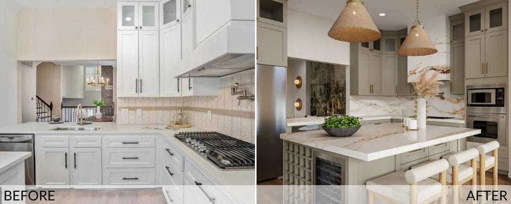 Organic modern kitchen before and after design by Decorilla