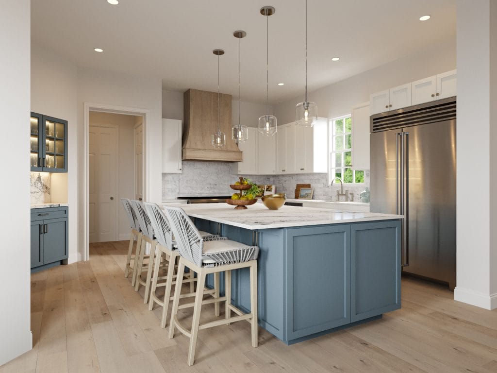 Blending eras effortlessly in a transitional kitchen by Decorilla