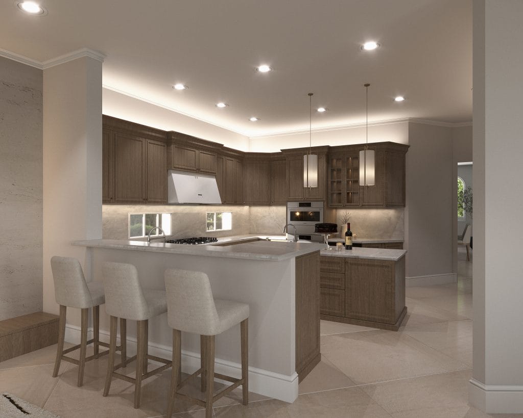 Contemporary white kitchen design by Decorilla