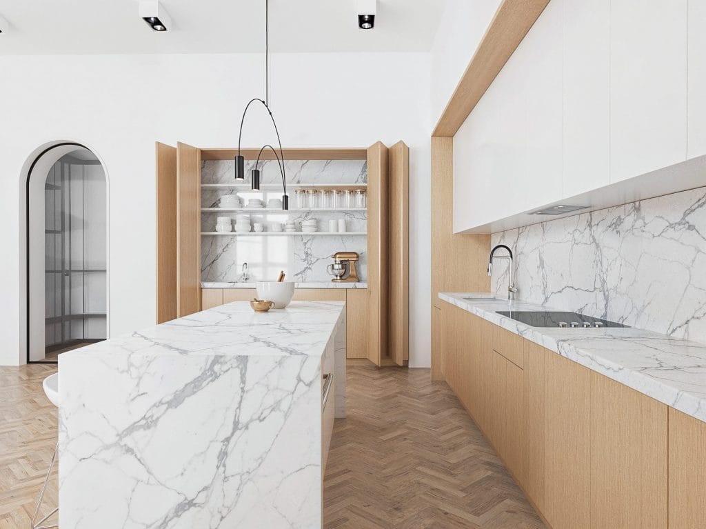 High-tech kitchen with smart home solutions by Decorilla designer Marya W.