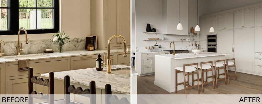 Kitchen before and after design by Decorilla