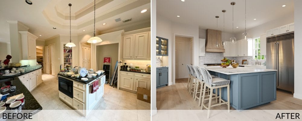 Kitchen before and after design by Decorilla