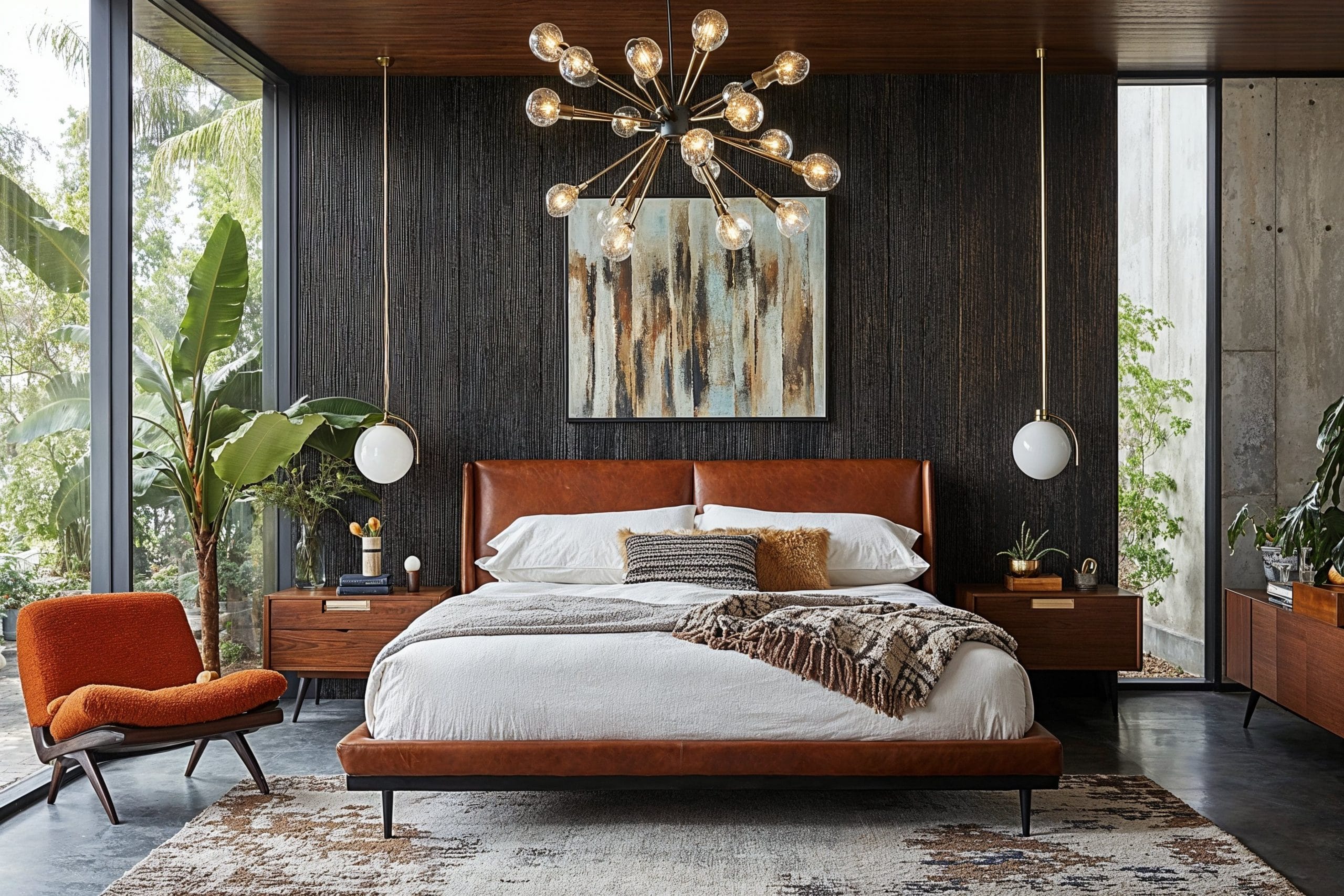 Mid century modern bedroom by Decorilla