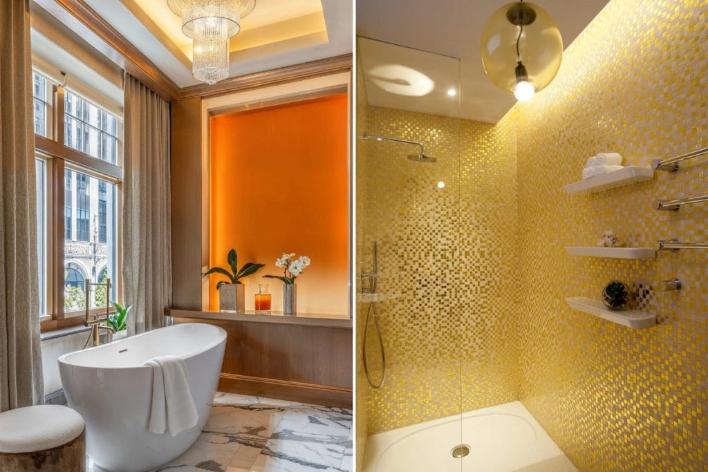 Chromotherapy lighting in bathrooms by Decorilla