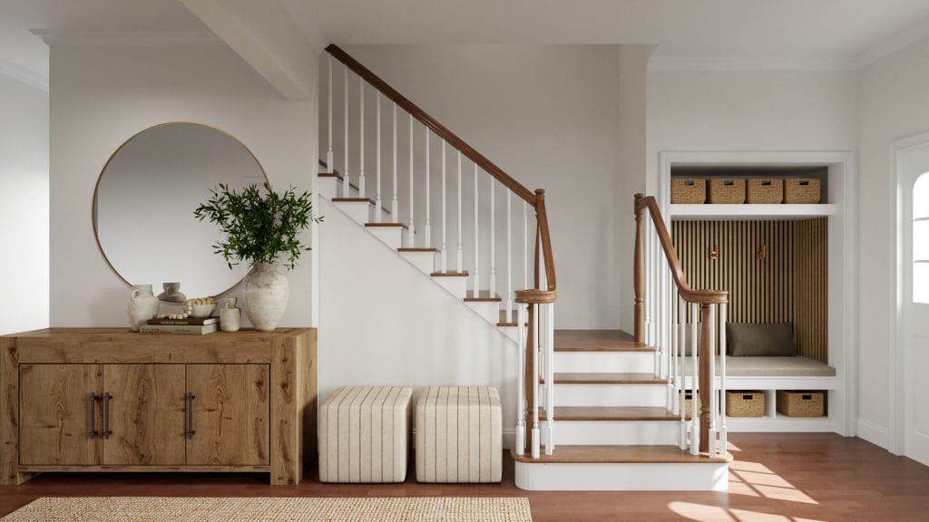 Nature-inspired hallway interior by Decorilla