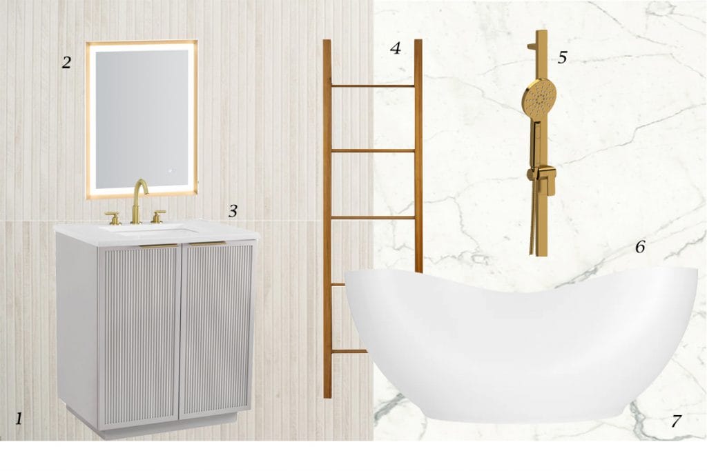 Top picks for white and gold bathroom by Decorilla