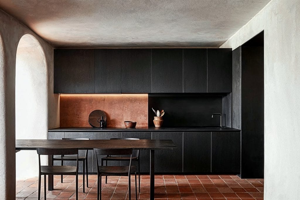 Contemporary hidden kitchen cabinets by DECORILLA