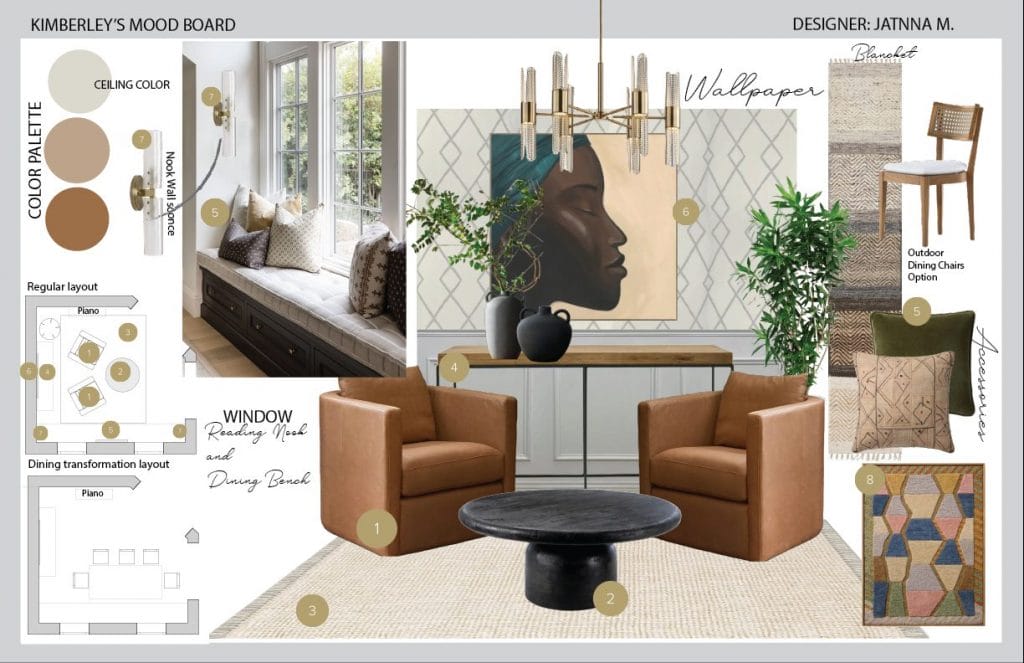 Preliminary proposal by Decorilla designer, Jatnna M.